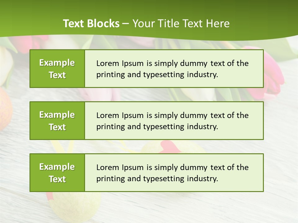 Blute Dekorieren Grukarte PowerPoint Template