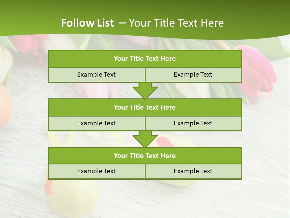 Blute Dekorieren Grukarte PowerPoint Template