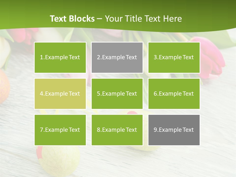 Blute Dekorieren Grukarte PowerPoint Template