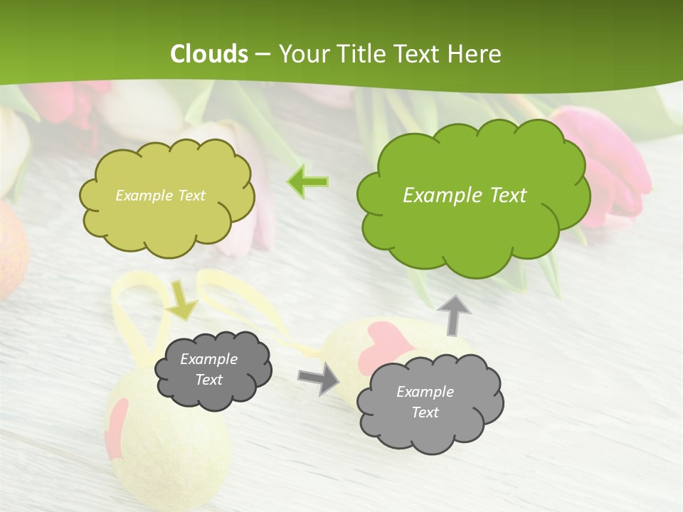 Blute Dekorieren Grukarte PowerPoint Template