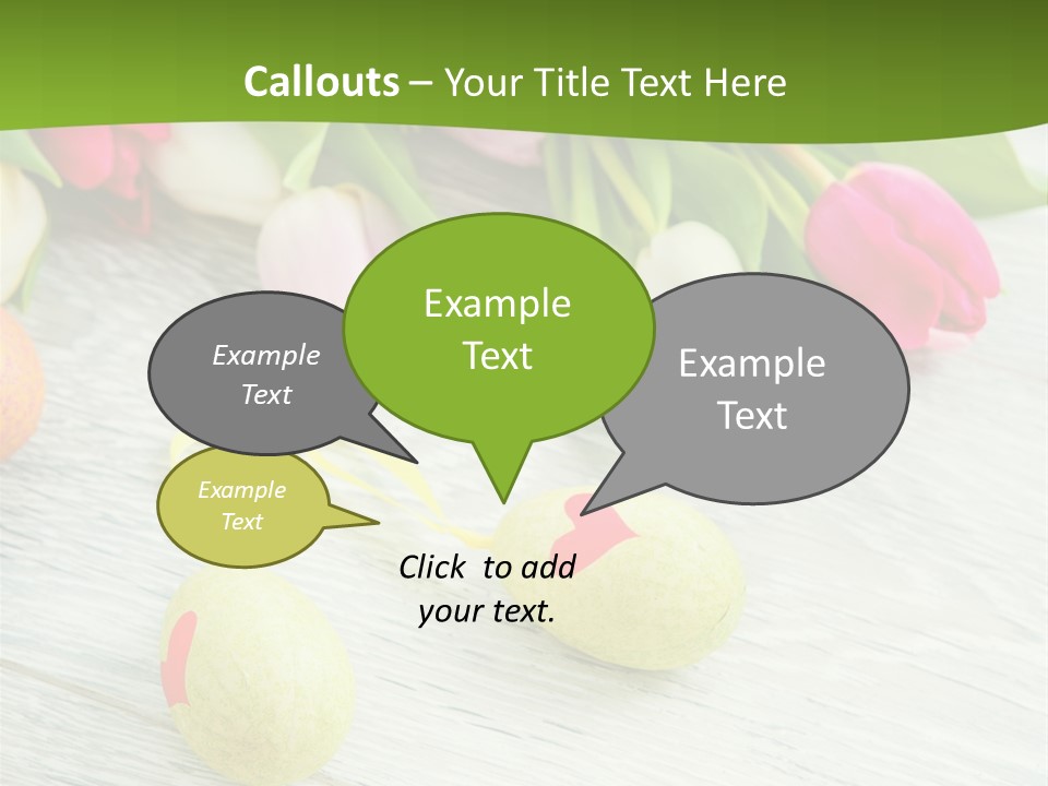Blute Dekorieren Grukarte PowerPoint Template