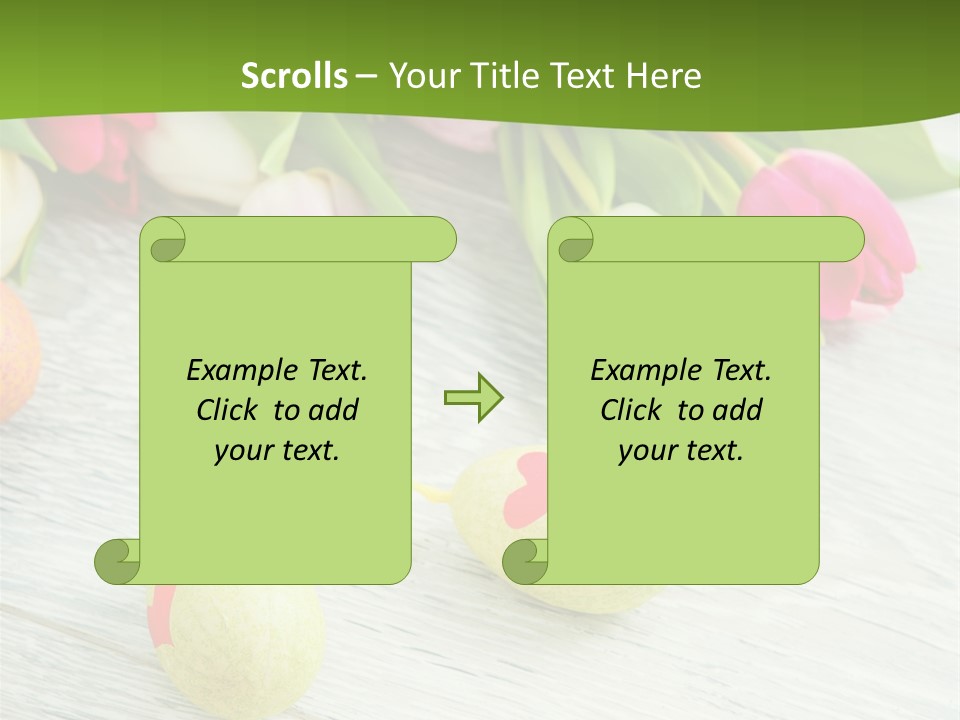 Blute Dekorieren Grukarte PowerPoint Template