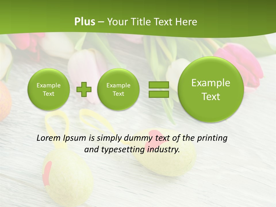 Blute Dekorieren Grukarte PowerPoint Template