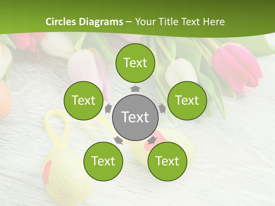 Blute Dekorieren Grukarte PowerPoint Template