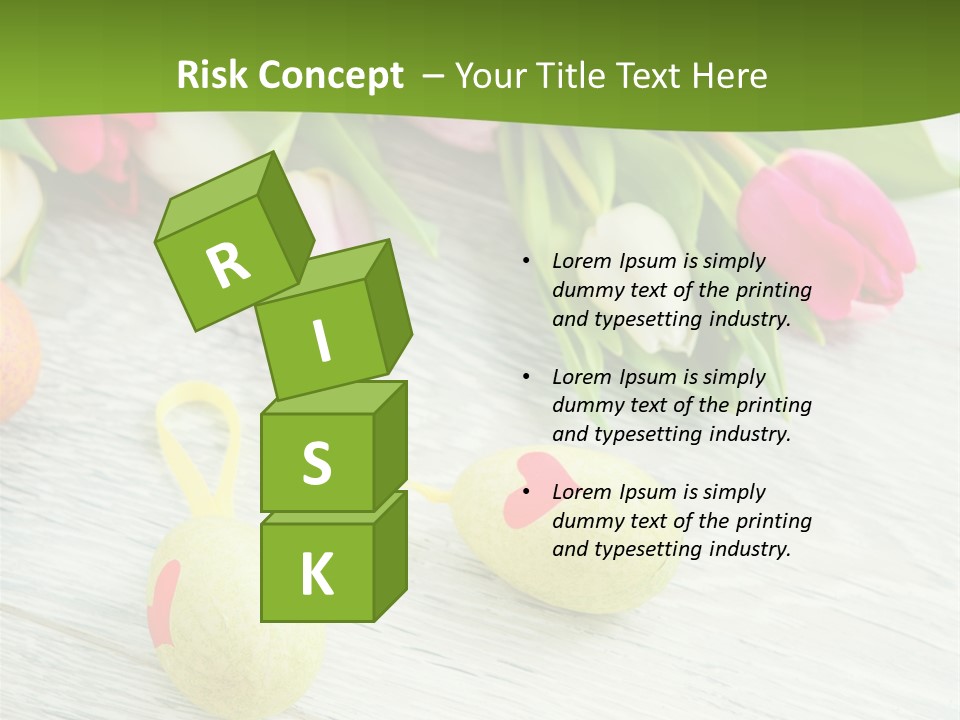 Blute Dekorieren Grukarte PowerPoint Template