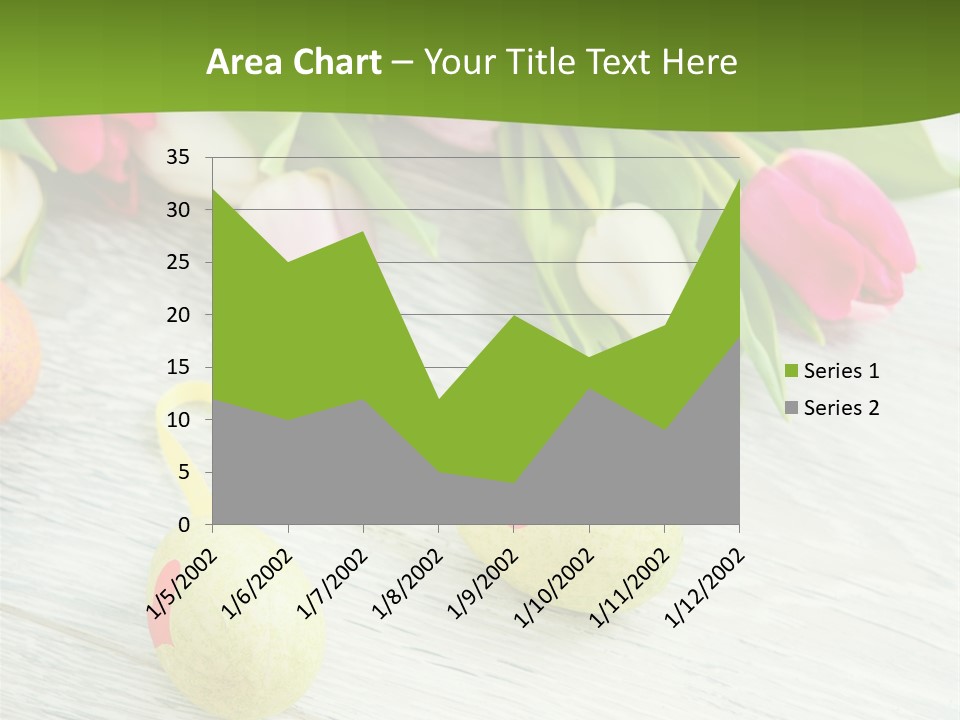 Blute Dekorieren Grukarte PowerPoint Template