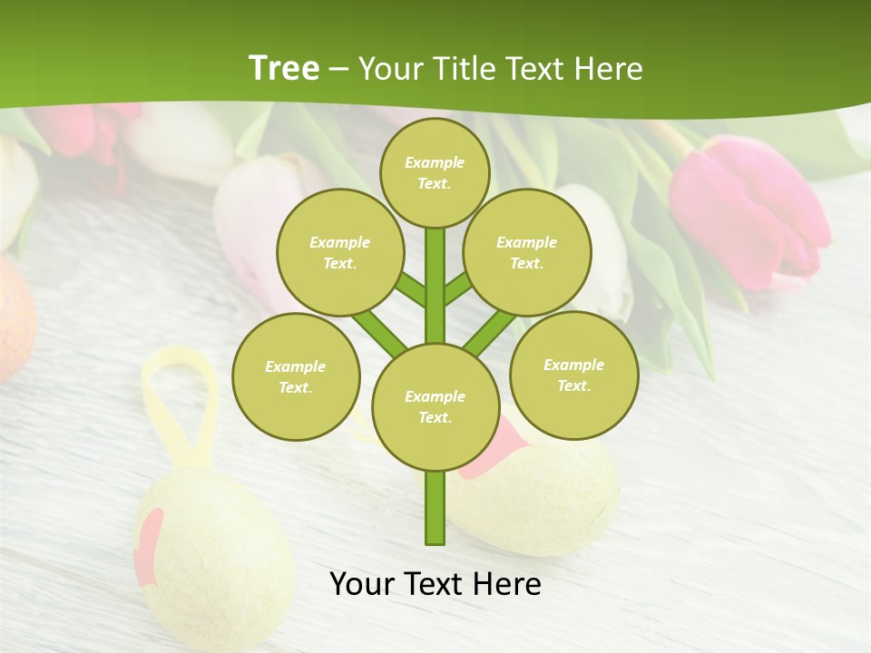 Blute Dekorieren Grukarte PowerPoint Template
