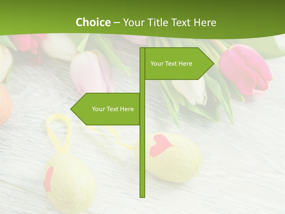 Blute Dekorieren Grukarte PowerPoint Template