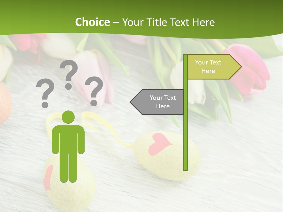 Blute Dekorieren Grukarte PowerPoint Template
