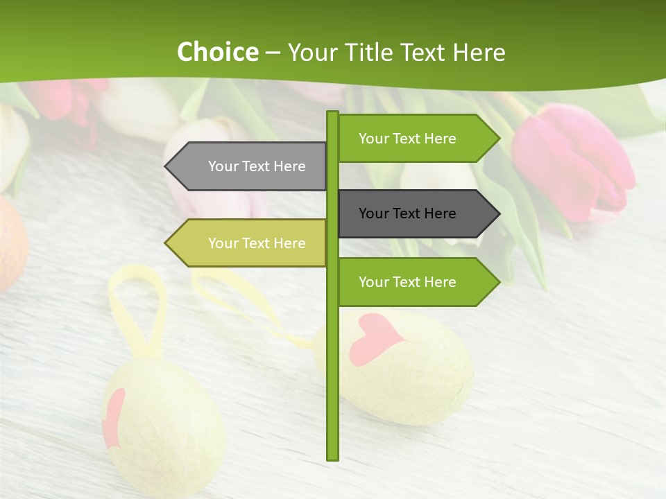 Blute Dekorieren Grukarte PowerPoint Template