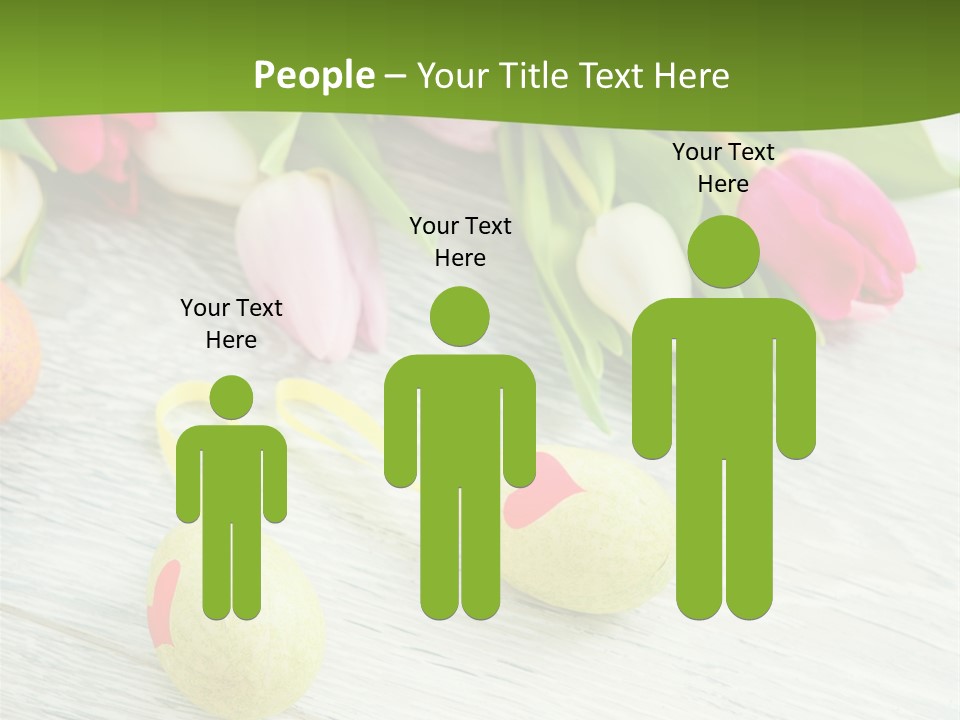 Blute Dekorieren Grukarte PowerPoint Template