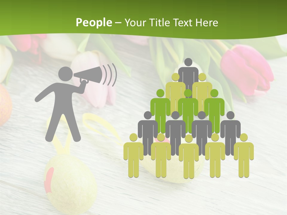 Blute Dekorieren Grukarte PowerPoint Template