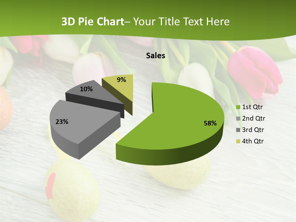 Blute Dekorieren Grukarte PowerPoint Template