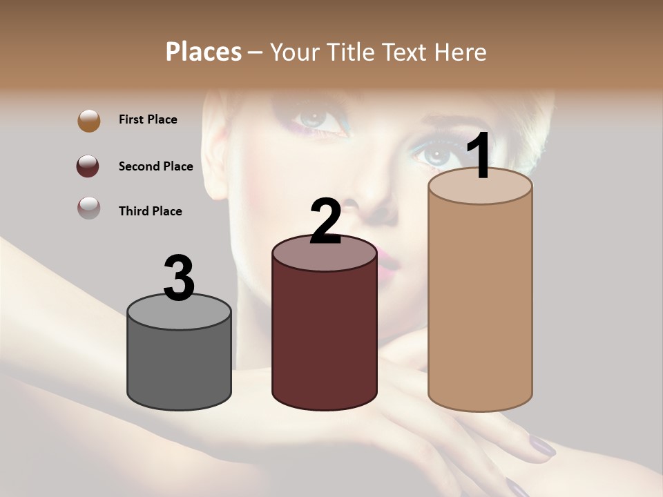 Bright Nails Face PowerPoint Template