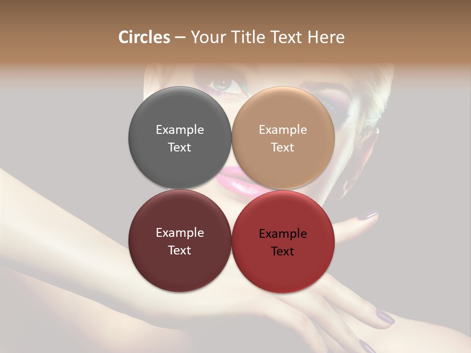 Bright Nails Face PowerPoint Template