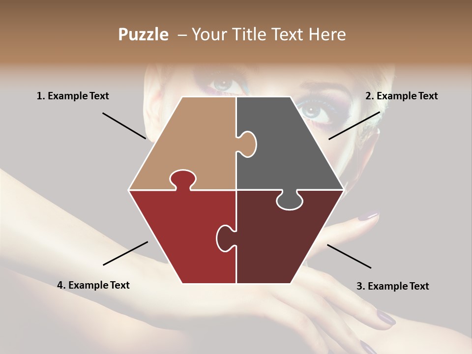 Bright Nails Face PowerPoint Template