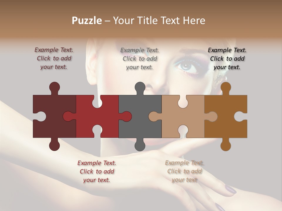 Bright Nails Face PowerPoint Template