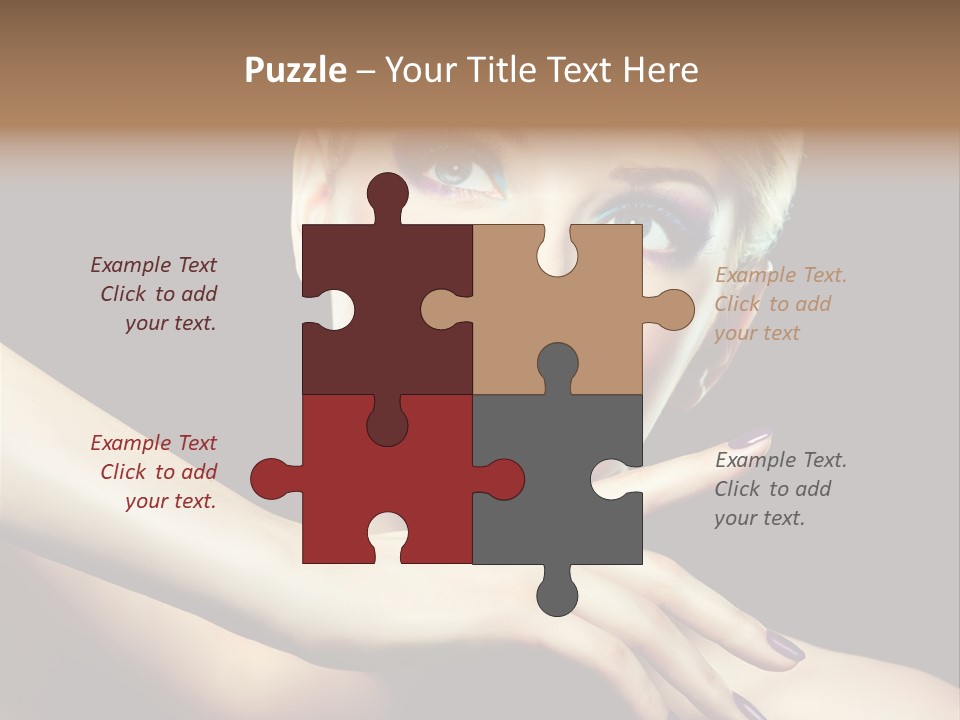 Bright Nails Face PowerPoint Template