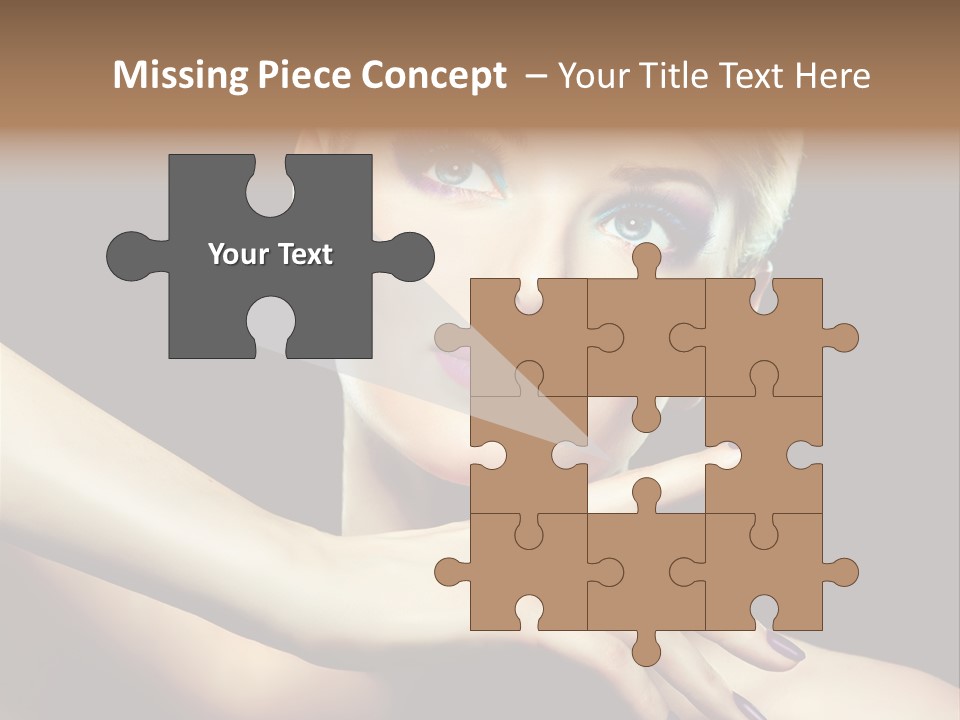 Bright Nails Face PowerPoint Template