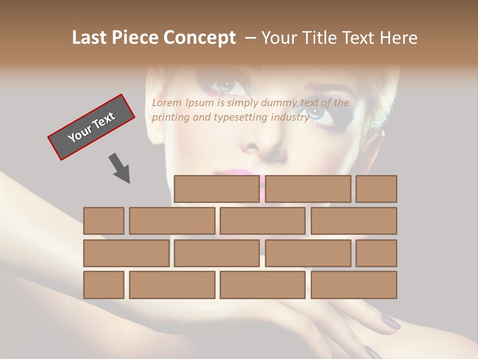 Bright Nails Face PowerPoint Template