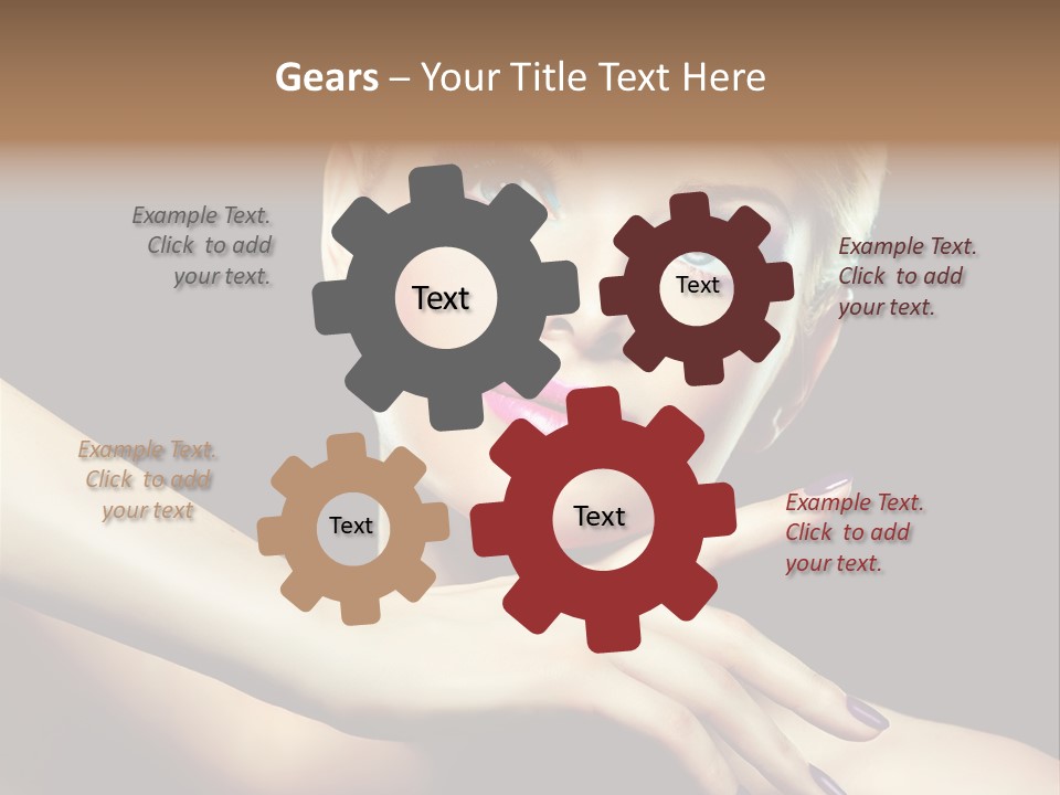 Bright Nails Face PowerPoint Template