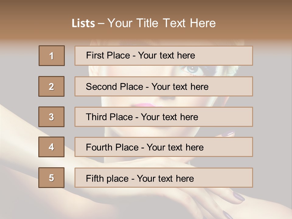 Bright Nails Face PowerPoint Template