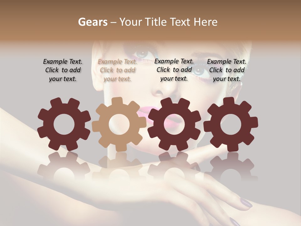 Bright Nails Face PowerPoint Template