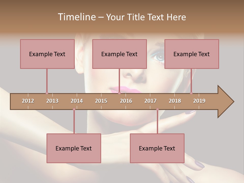 Bright Nails Face PowerPoint Template