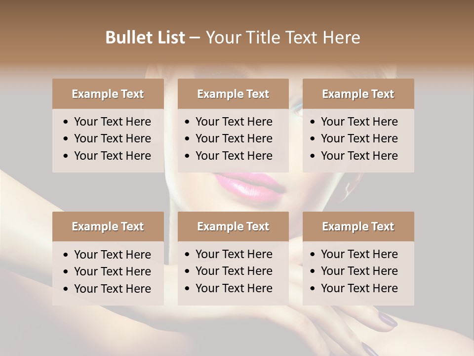 Bright Nails Face PowerPoint Template