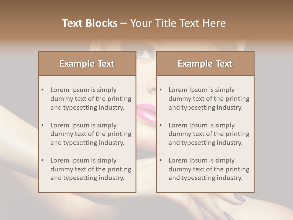 Bright Nails Face PowerPoint Template