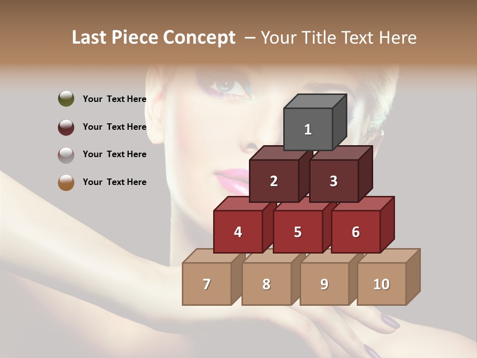 Bright Nails Face PowerPoint Template