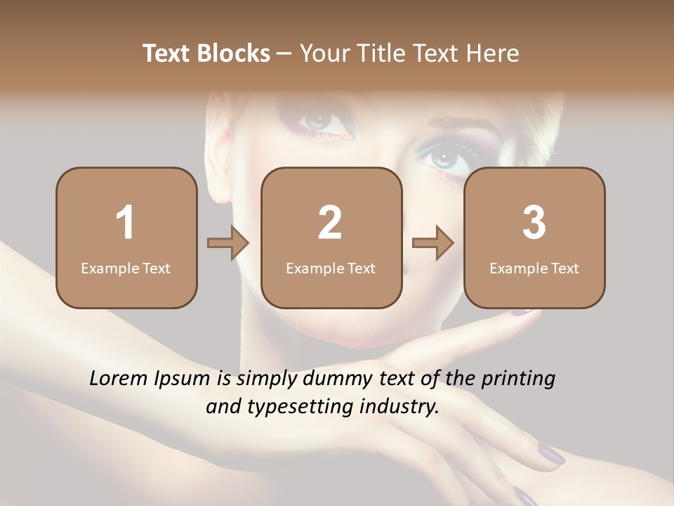 Bright Nails Face PowerPoint Template