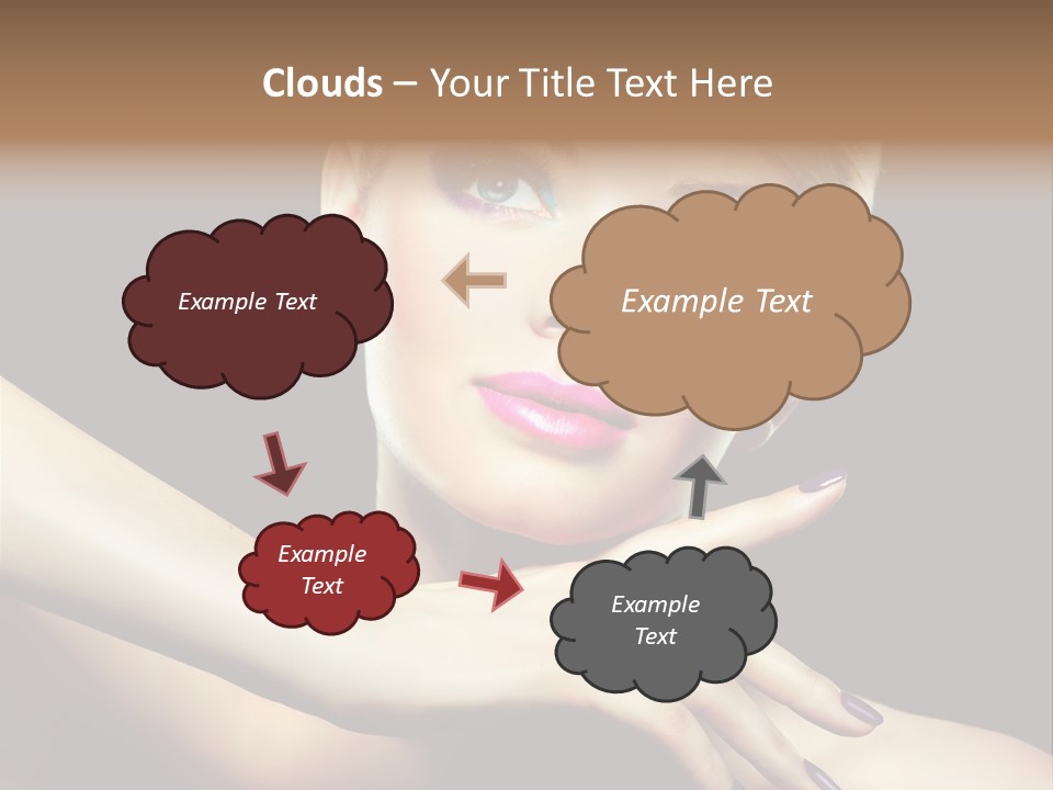 Bright Nails Face PowerPoint Template