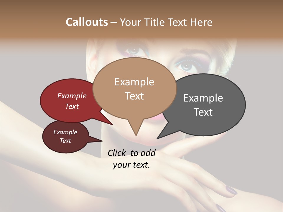 Bright Nails Face PowerPoint Template