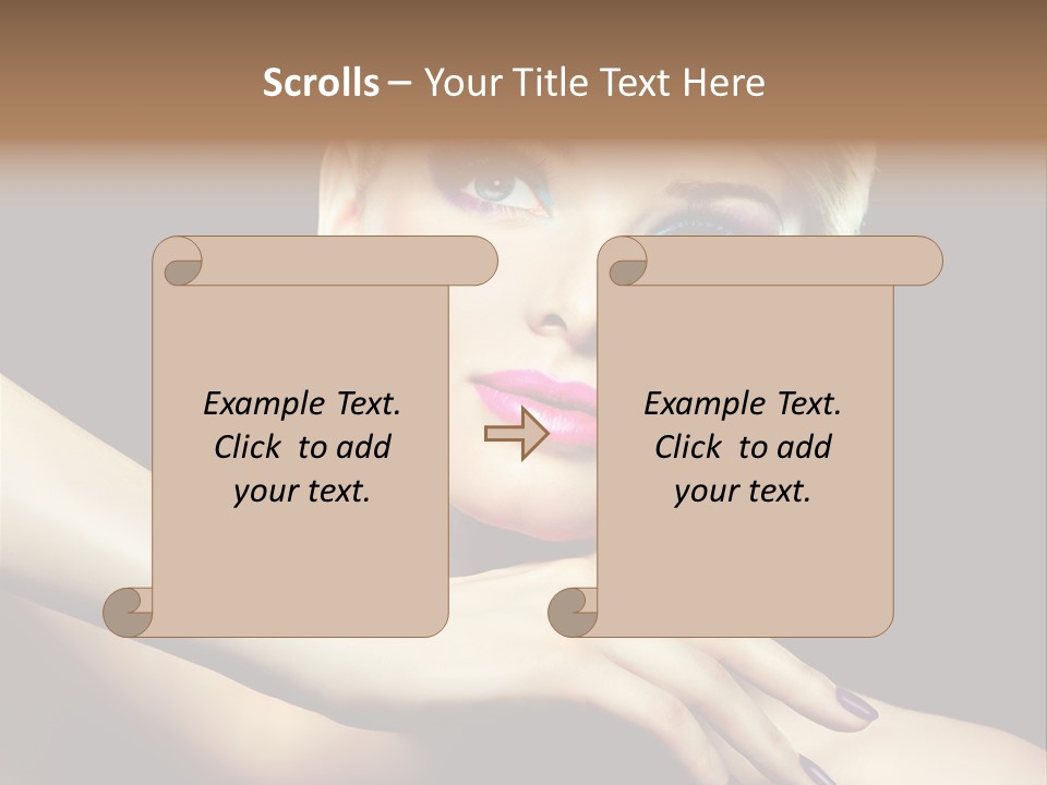 Bright Nails Face PowerPoint Template