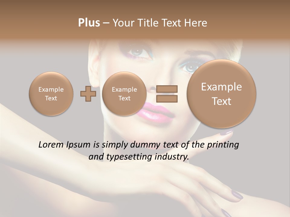 Bright Nails Face PowerPoint Template