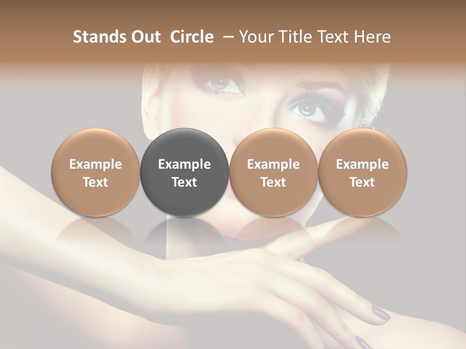 Bright Nails Face PowerPoint Template