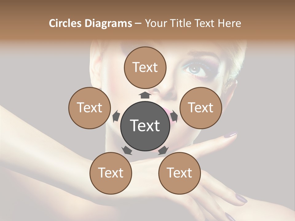 Bright Nails Face PowerPoint Template