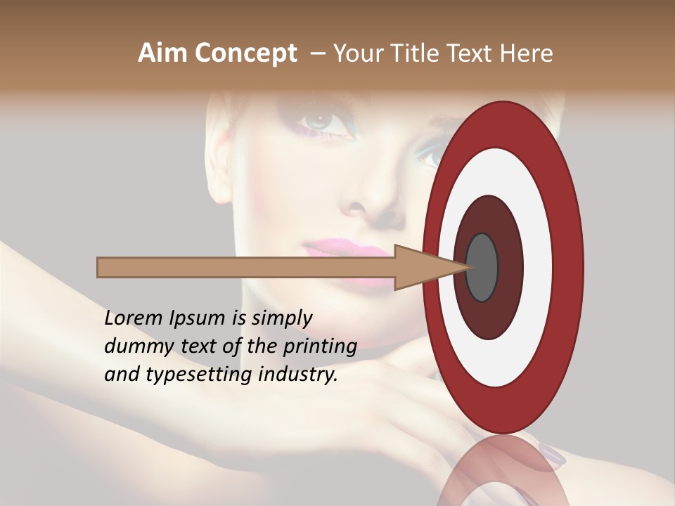 Bright Nails Face PowerPoint Template