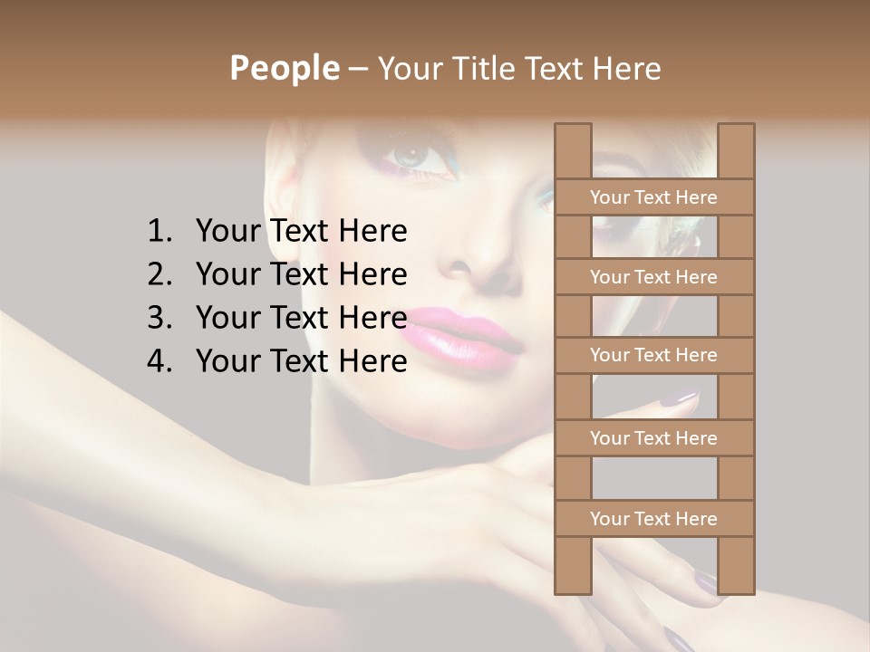 Bright Nails Face PowerPoint Template