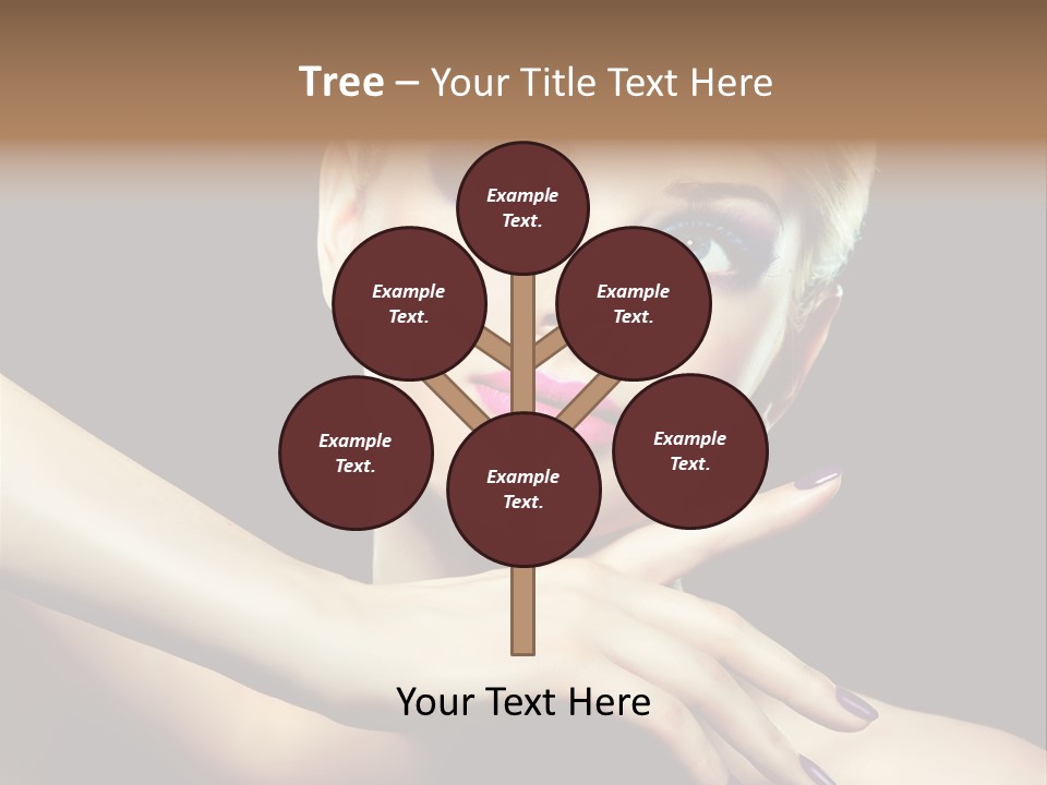 Bright Nails Face PowerPoint Template