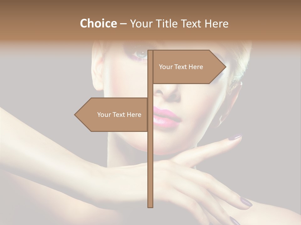 Bright Nails Face PowerPoint Template