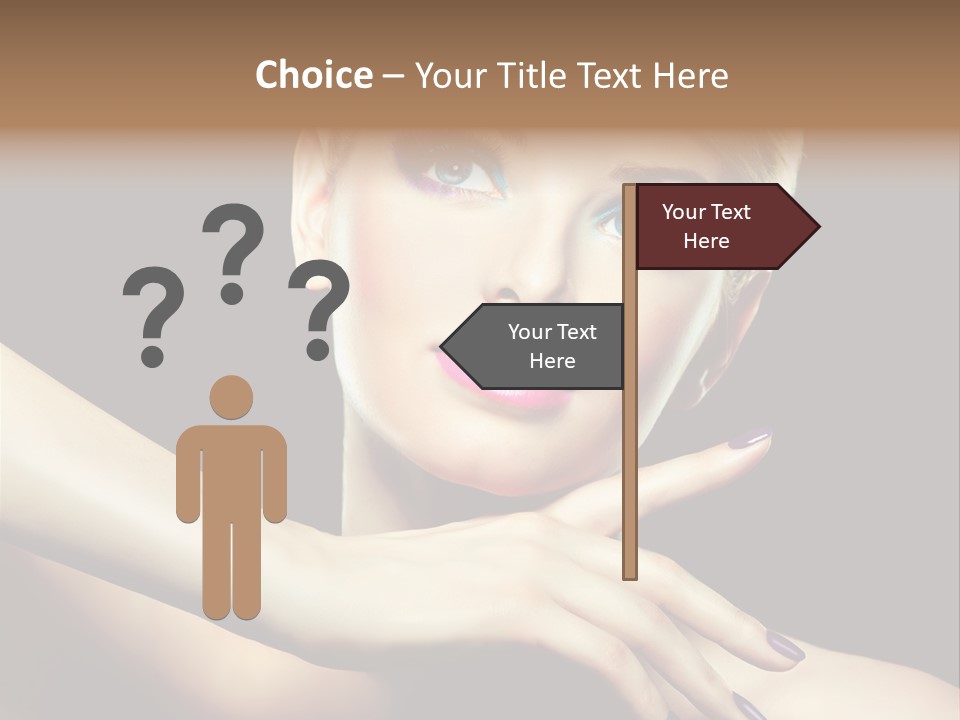 Bright Nails Face PowerPoint Template