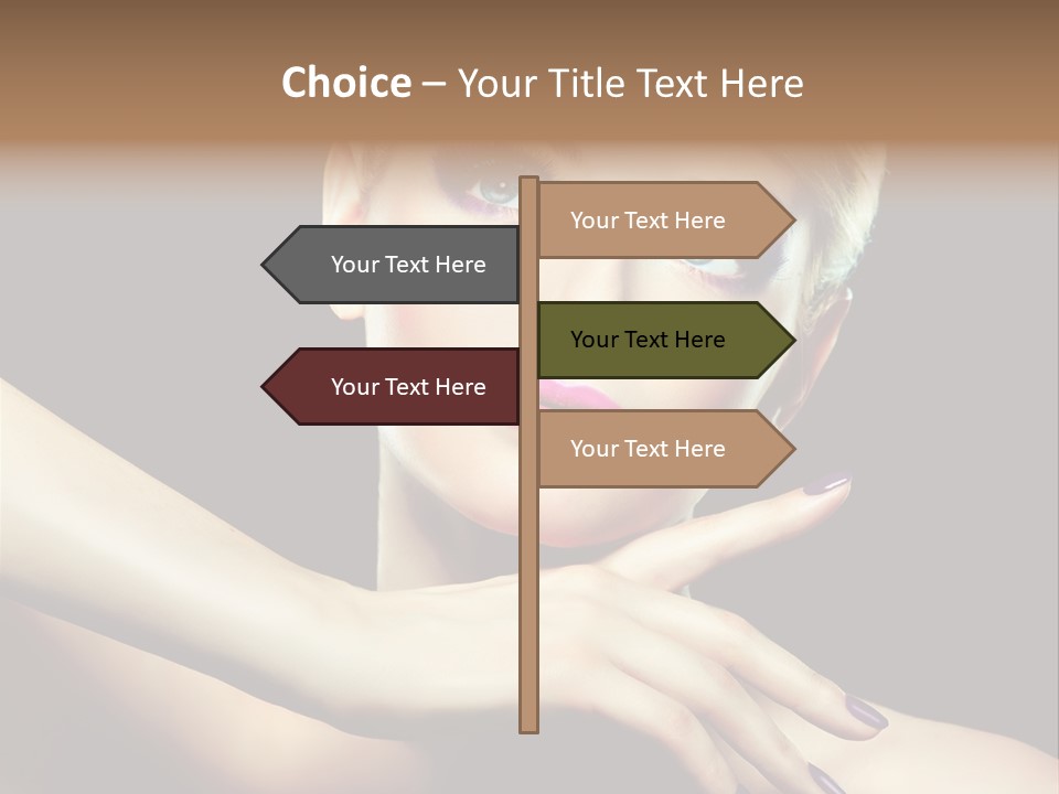 Bright Nails Face PowerPoint Template