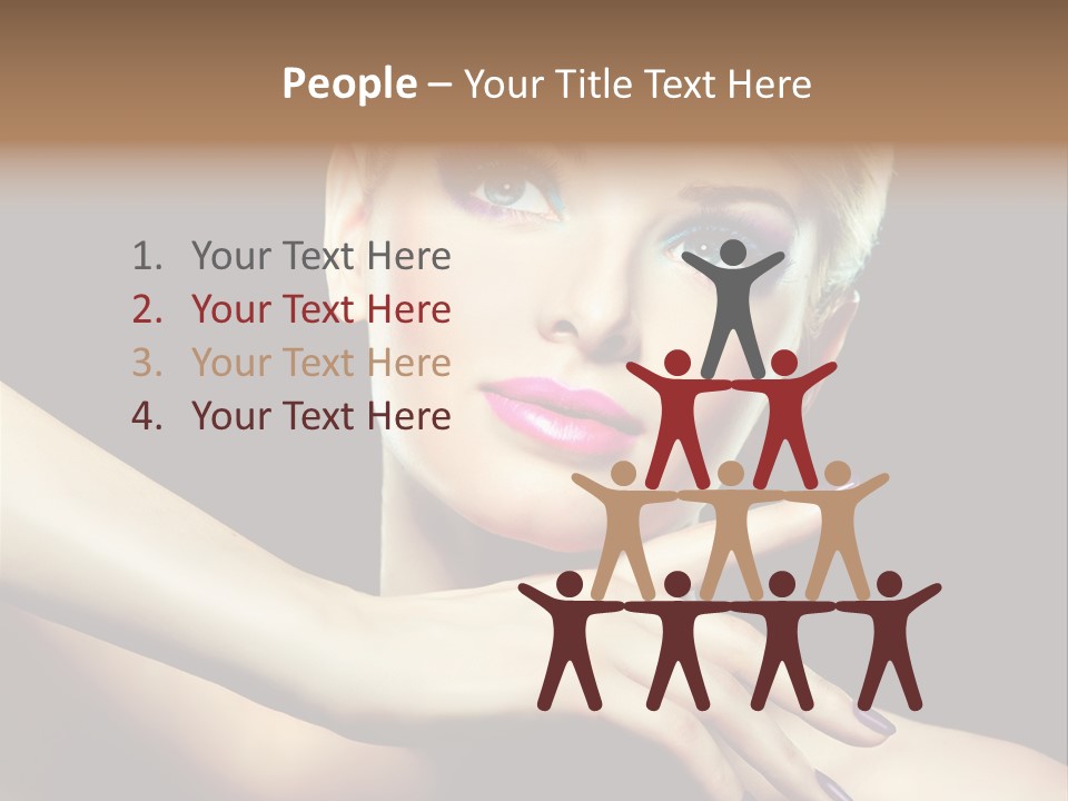 Bright Nails Face PowerPoint Template