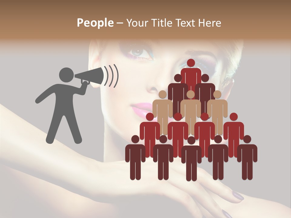 Bright Nails Face PowerPoint Template