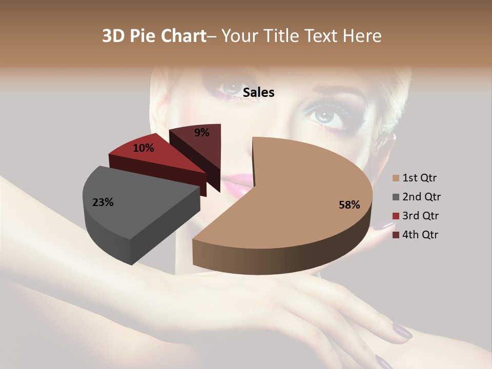 Bright Nails Face PowerPoint Template