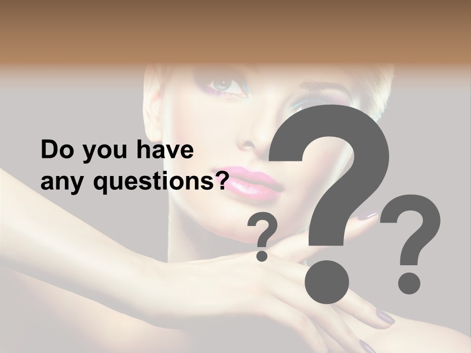 Bright Nails Face PowerPoint Template