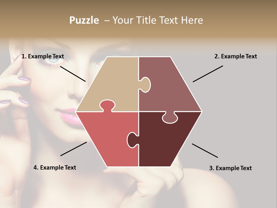 Model Makeup Looking PowerPoint Template