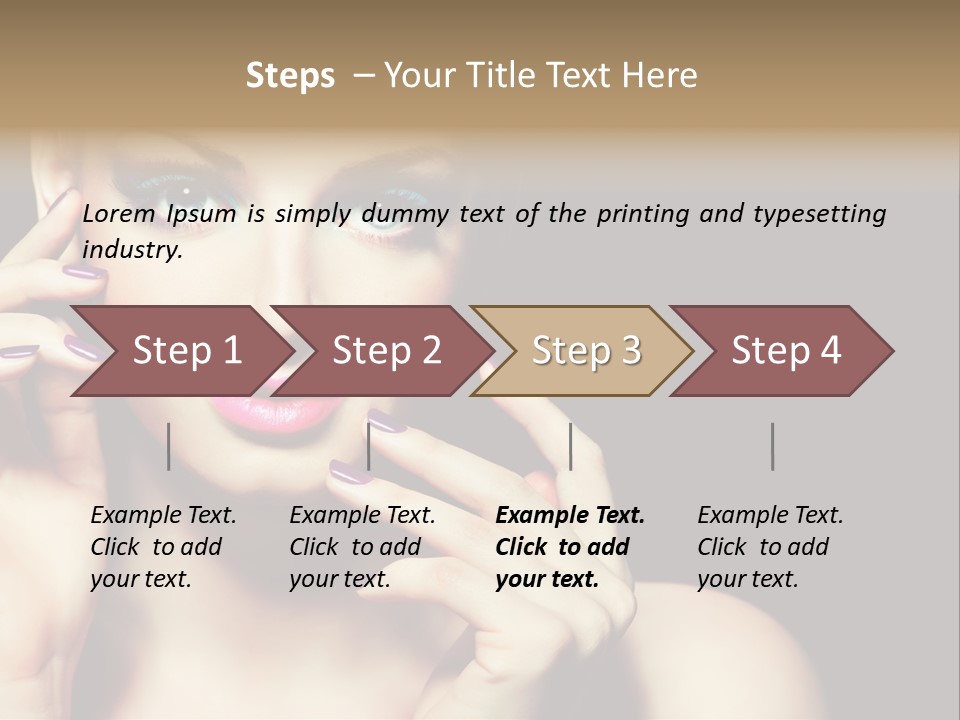 Model Makeup Looking PowerPoint Template